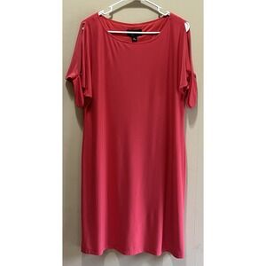 RN Studio Size Lg Coral‎ Dress with Open Shoulder EUC